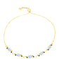 Goldplattiertes Silberarmband mit Regenbogenmondstein und marokkanischem Amethyst
