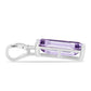 Silberanhänger mit Rose De France Amethyst und weißem Topas