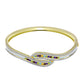 Goldplattierter Silberarmreif mit marokkanischem Amethyst und Zitrin aus dem Ural