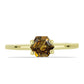 Goldplattierter Silberring mit Cognac-Quarz