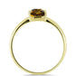 Goldplattierter Silberring mit Cognac-Quarz