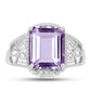 Silberring mit Rose De France Amethyst