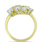 Goldplattierter Silberring mit Regenbogenmondstein und marokkanischem Amethyst