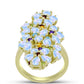 Goldplattierter Silberring mit Regenbogenmondstein und marokkanischem Amethyst