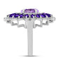 Silberring mit Rose De France Amethyst und Amethyst aus Artigas