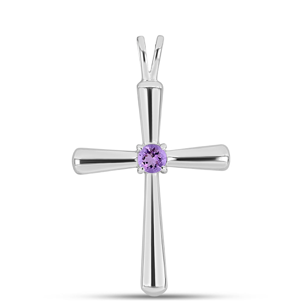 Silberanhänger mit Rose De France Amethyst 1 