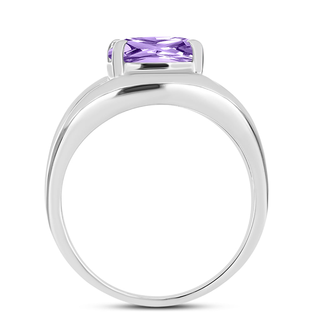 Silberring mit Rose De France Amethyst
