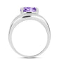 Silberring mit Rose De France Amethyst