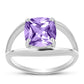 Silberring mit Rose De France Amethyst