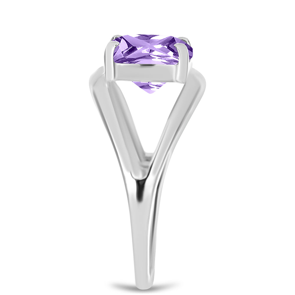 Silberring mit Rose De France Amethyst 4 