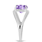 Silberring mit Rose De France Amethyst