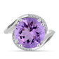 Silberring mit Rose De France Amethyst und weißem Topas