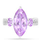 Silberring mit Rose De France Amethyst