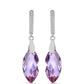 Silberohrringe mit Rose De France Amethyst und weißem Topas