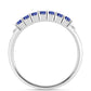 Silberring mit Tansanit - Klasse AAA und weißem Diamant