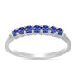 Silberring mit Tansanit - Klasse AAA und weißem Diamant
