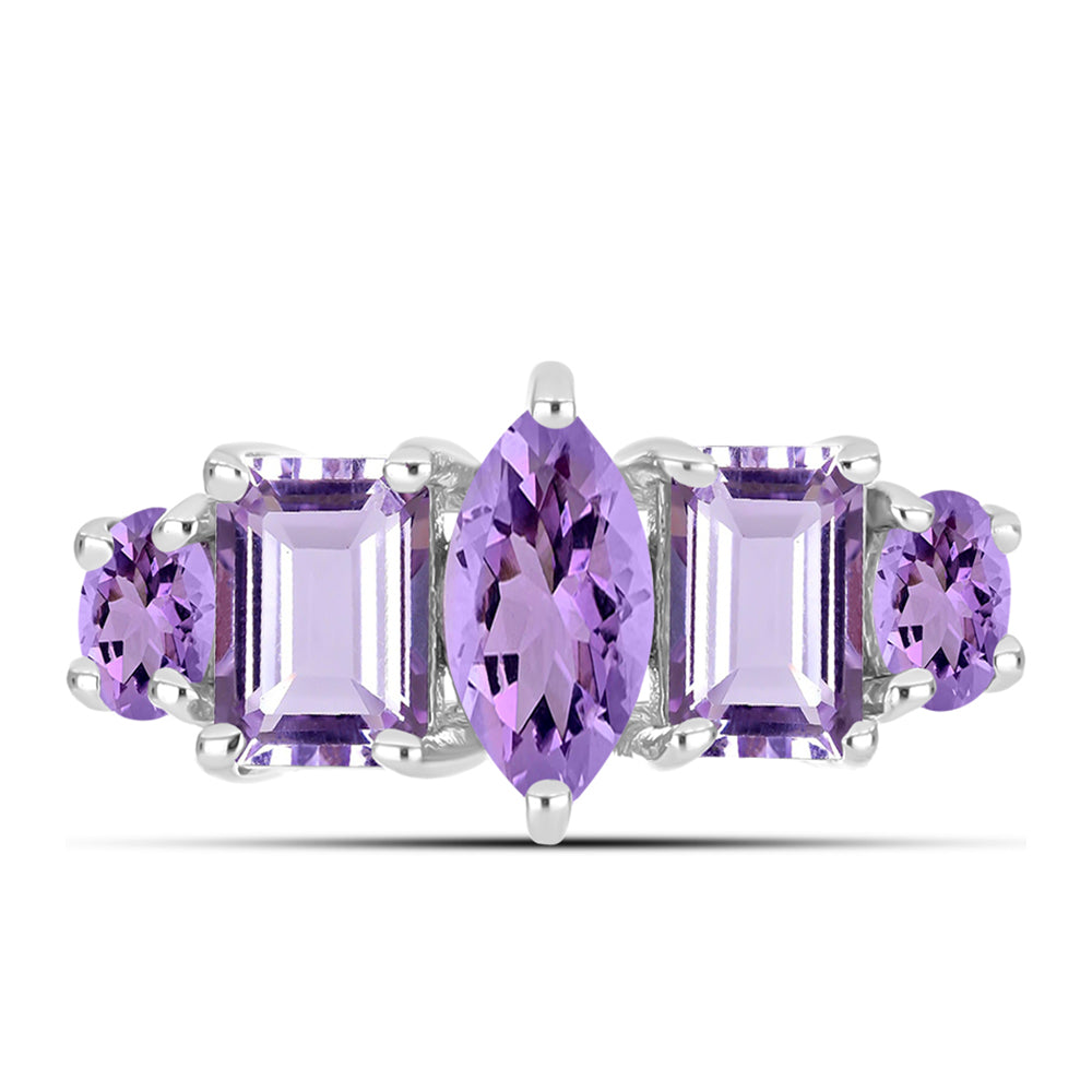 Silberring mit Rose De France Amethyst