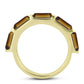 Goldplattierter Silberring mit Cognac-Quarz