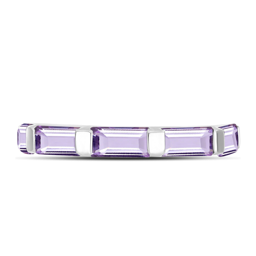 Silberring mit Rose De France Amethyst 2 