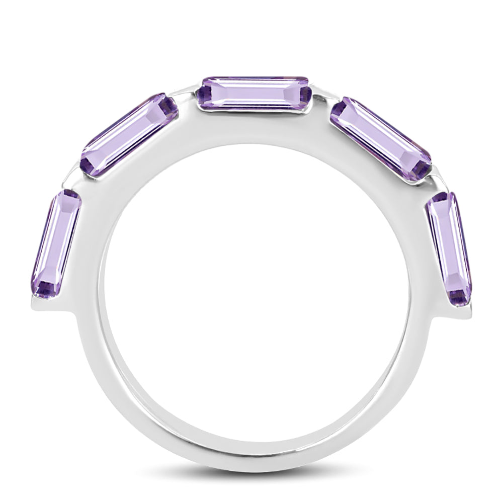 Silberring mit Rose De France Amethyst 3 