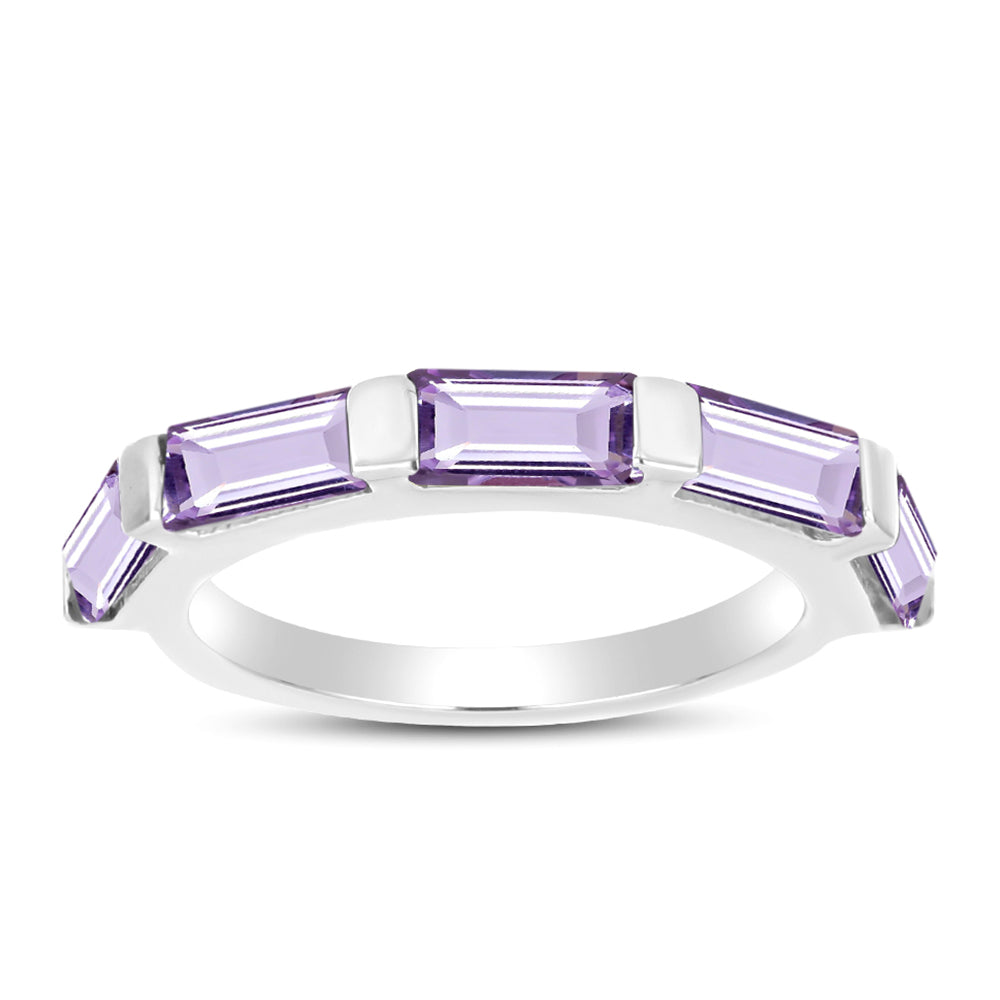 Silberring mit Rose De France Amethyst