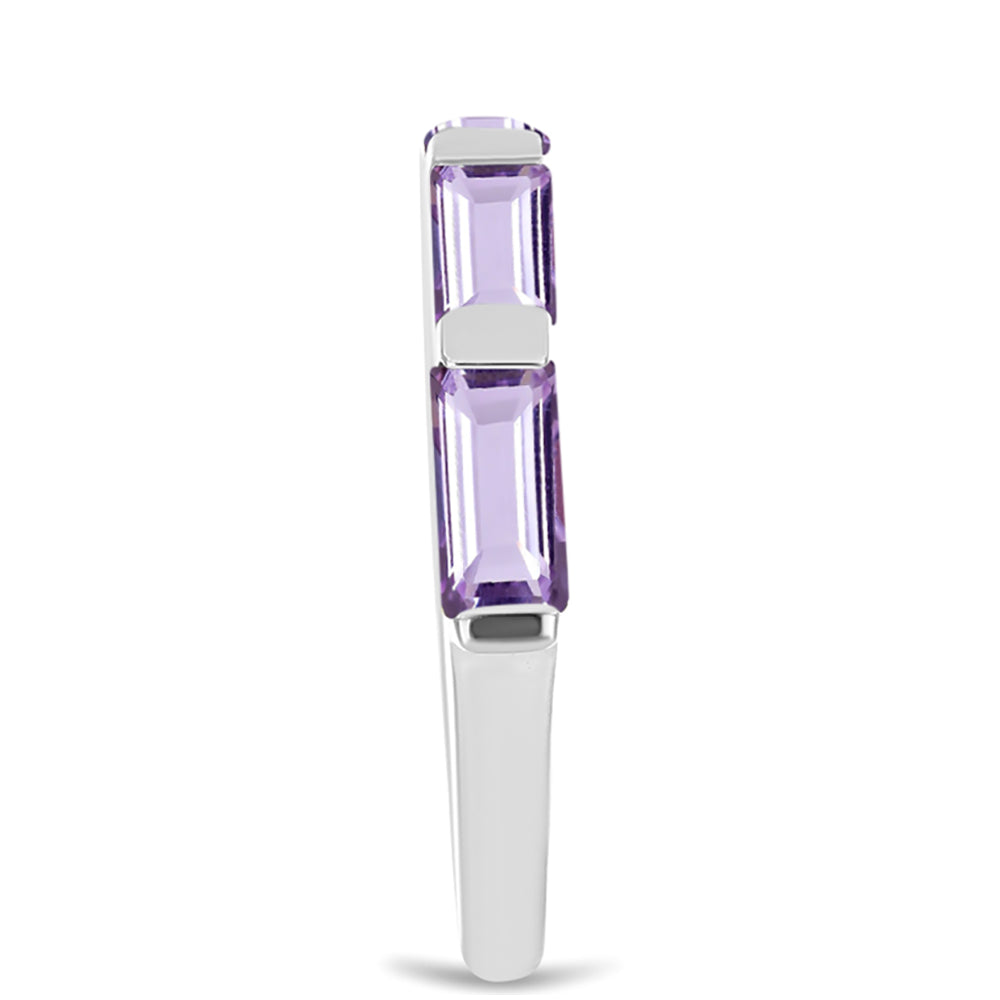 Silberring mit Rose De France Amethyst