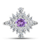 Silberring mit Rose De France Amethyst und weißem Topas