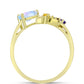 Goldplattierter Silberring mit Regenbogenmondstein und marokkanischem Amethyst
