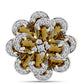 Goldplattierter Silberring mit Cognac-Quarz und weißem Topas