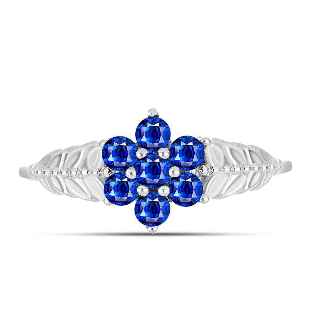 Silberring mit australischem blauem Saphir