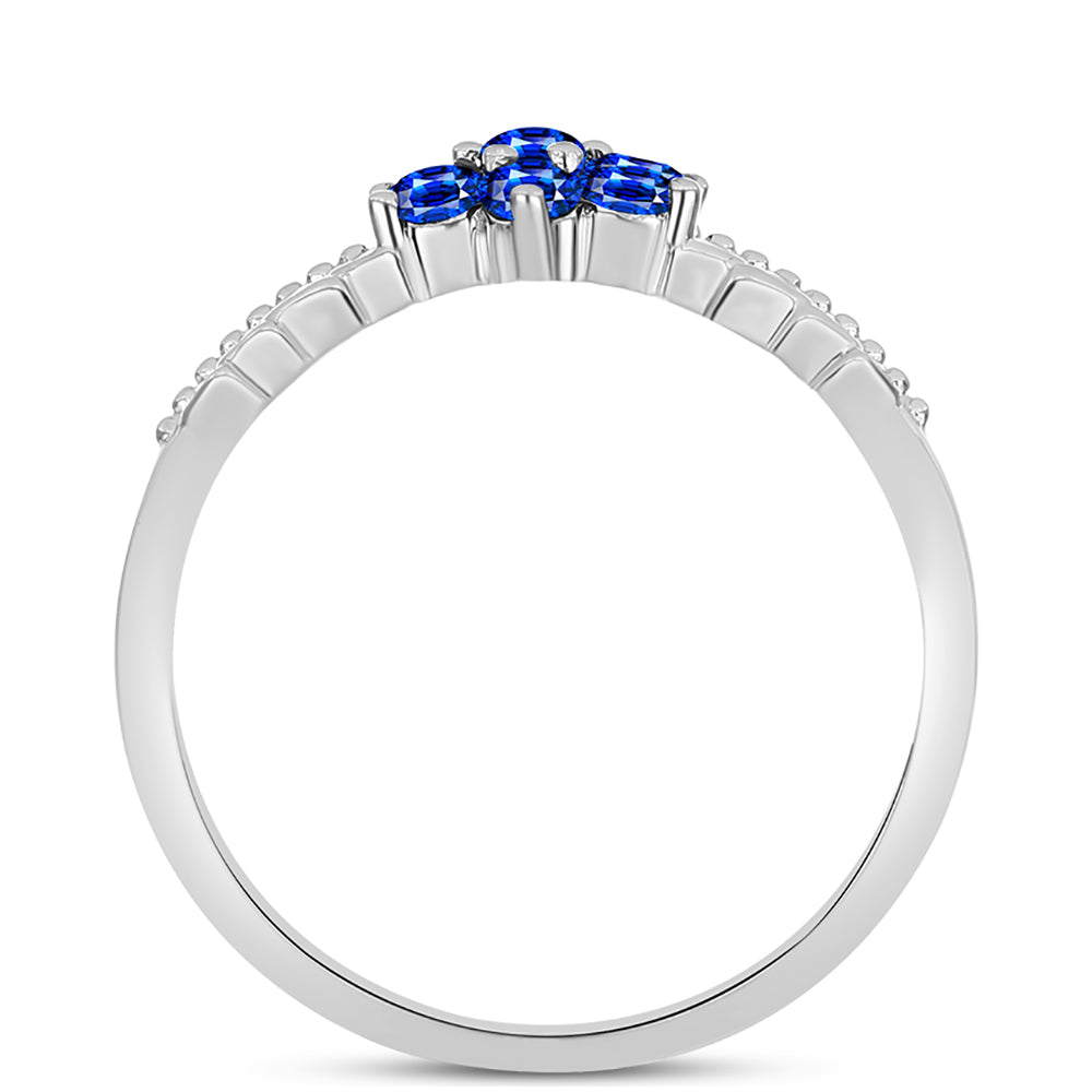 Silberring mit australischem blauem Saphir