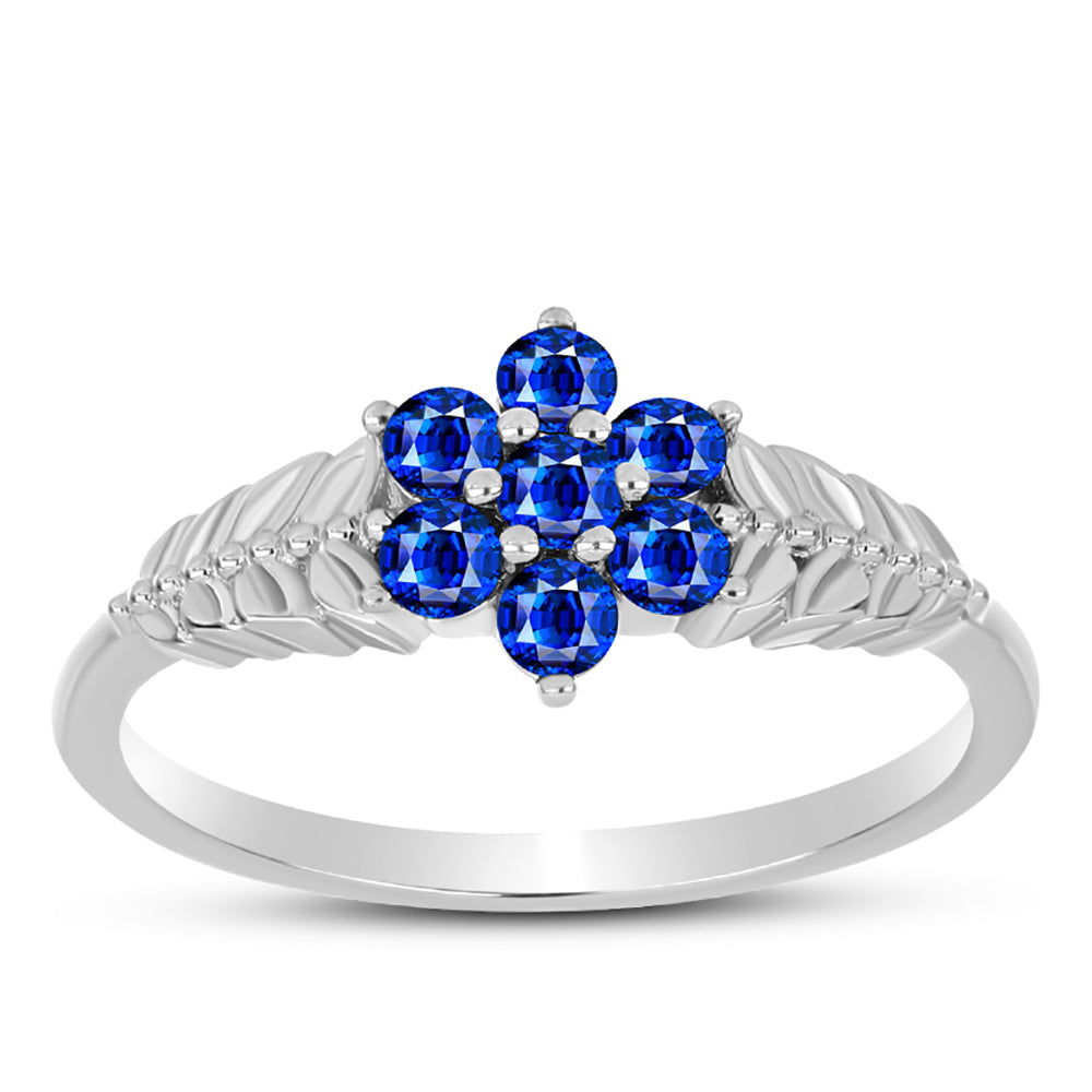 Silberring mit australischem blauem Saphir