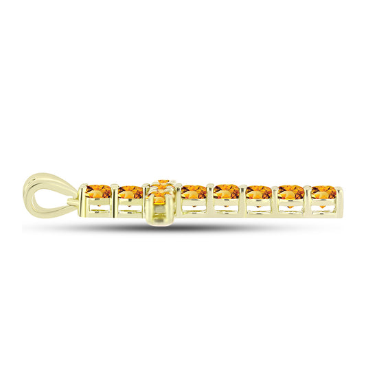 Goldplattierter Silberanhänger mit goldfarbenem Rio Zitrin