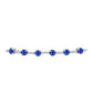 Silberarmband mit australischem blauem Saphir und weißem Topas