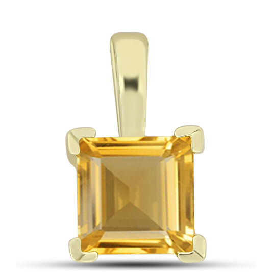 Goldplattierter Silberanhänger mit goldfarbenem Rio Zitrin