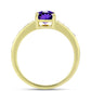 Goldplattierter Silberring mit marokkanischem Amethyst