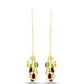 Goldplattierte Silberohrringe mit marokkanischem Amethyst und Zitrin aus dem Ural