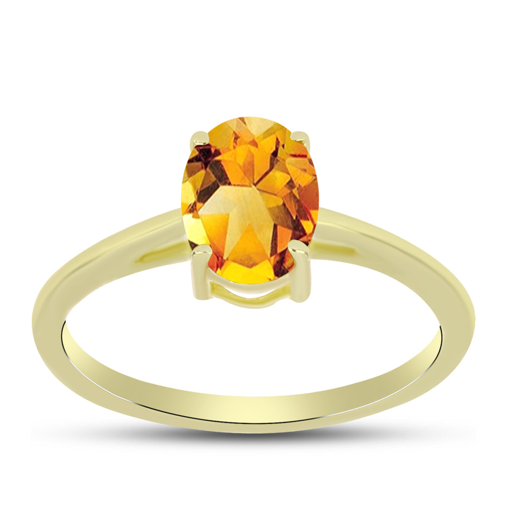 Goldplattierter Silberring mit goldfarbenem Rio Zitrin