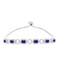Silberarmband mit australischem blauem Saphir und weißem Topas