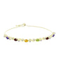 Goldplattiertes Silberarmband mit marokkanischem Amethyst und Zitrin aus dem Ural