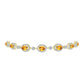 Goldplattiertes Silberarmband mit goldfarbenem Rio Zitrin und weißem Topas