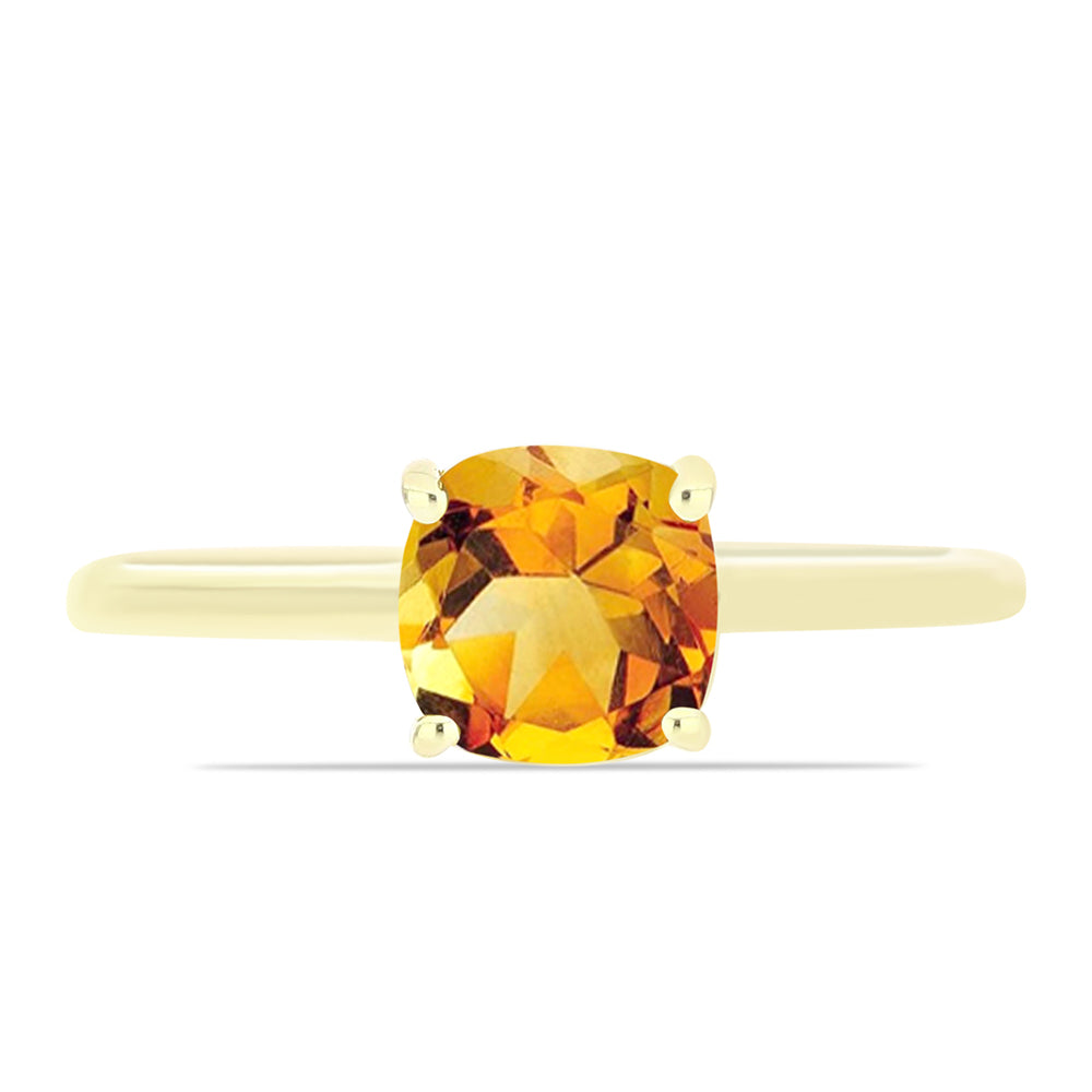 Goldplattierter Silberring mit goldfarbenem Rio Zitrin 1 