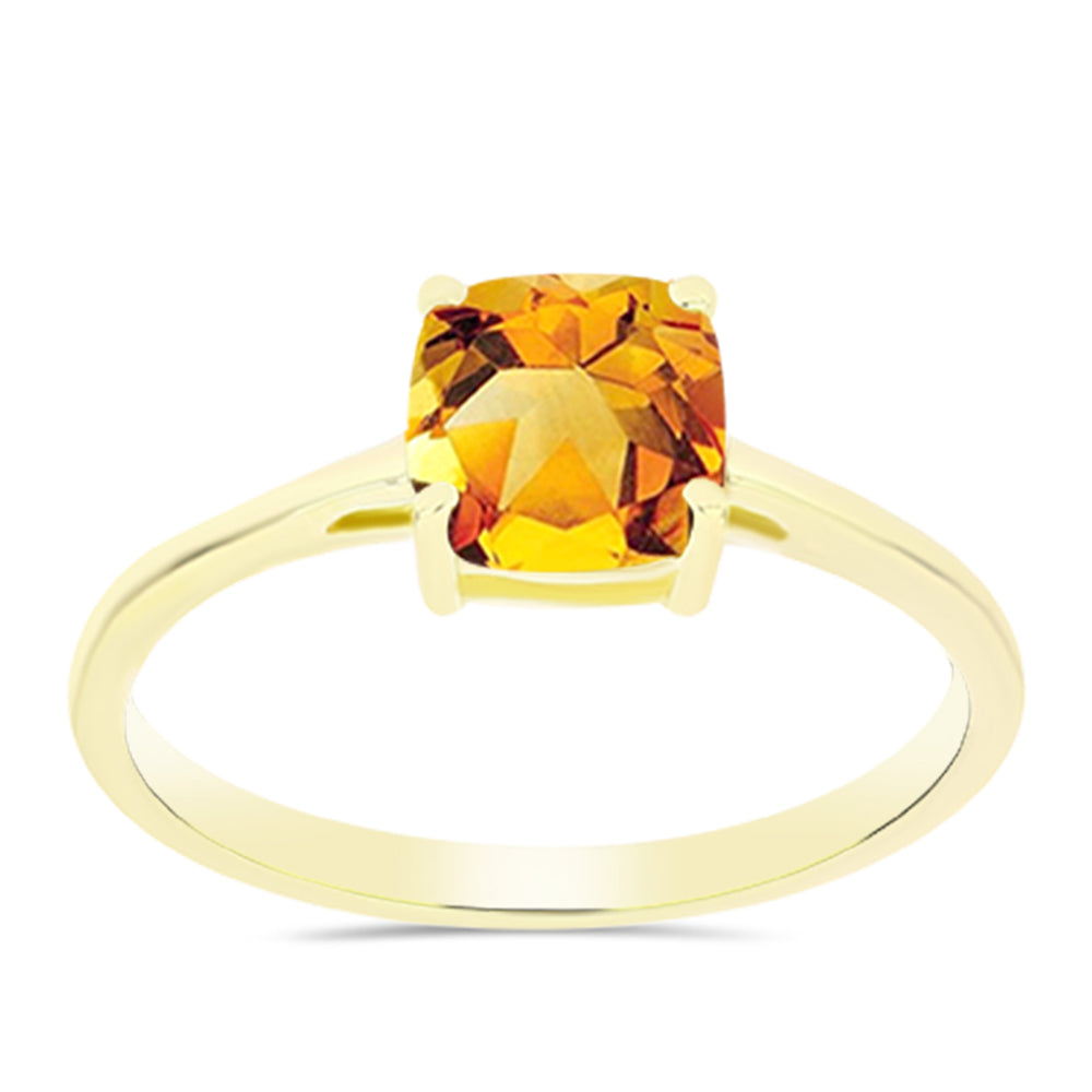 Goldplattierter Silberring mit goldfarbenem Rio Zitrin 3 