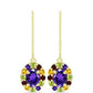 Goldplattierte Silberohrringe mit marokkanischem Amethyst