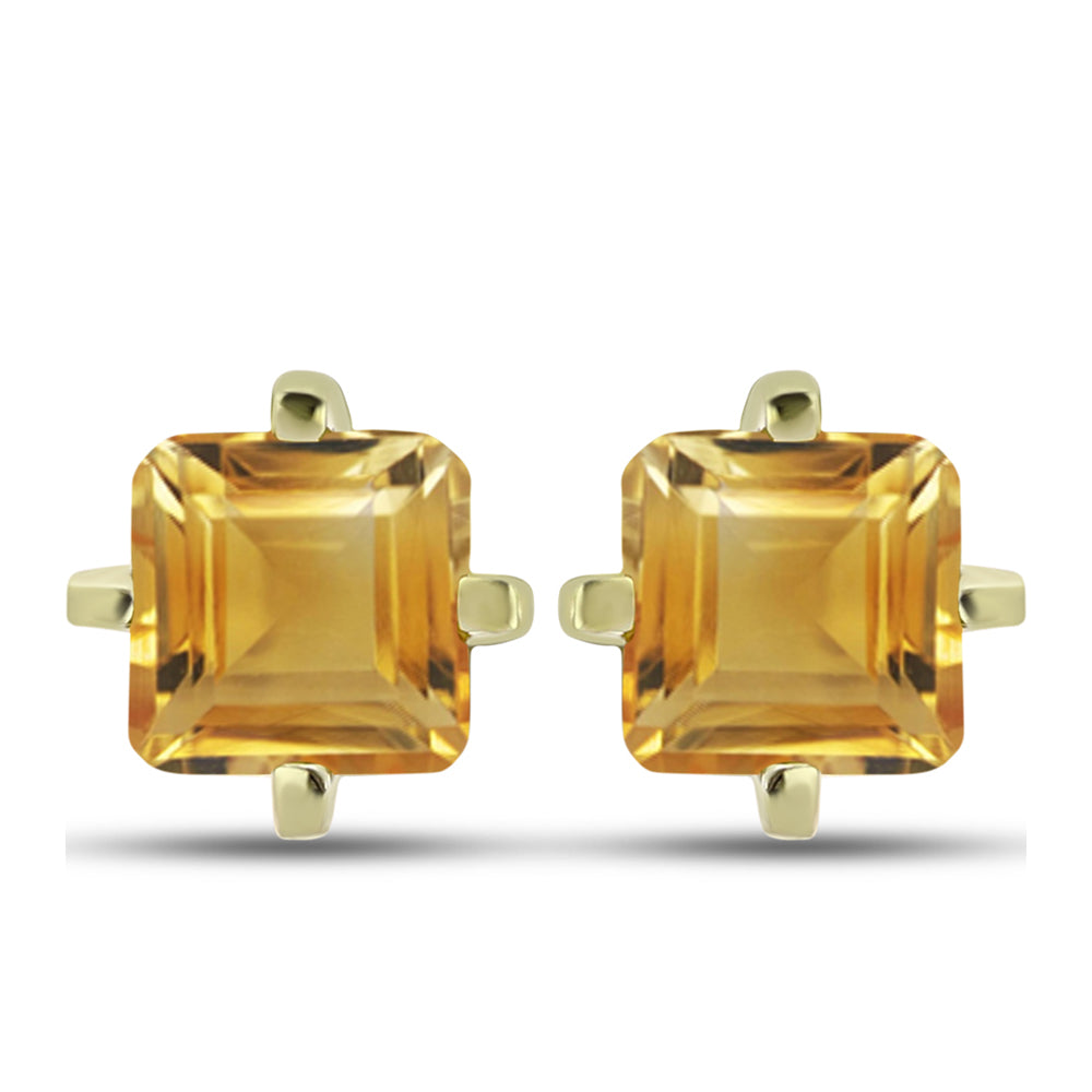 Goldplattierte Silberohrringe mit goldfarbenem Rio Zitrin 1 