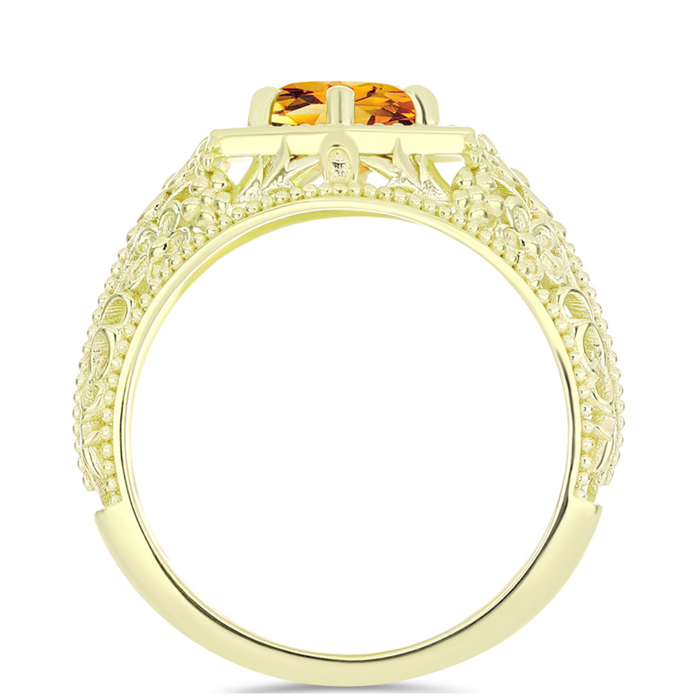 Goldplattierter Silberring mit goldfarbenem Rio Zitrin 2 