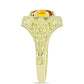 Goldplattierter Silberring mit goldfarbenem Rio Zitrin