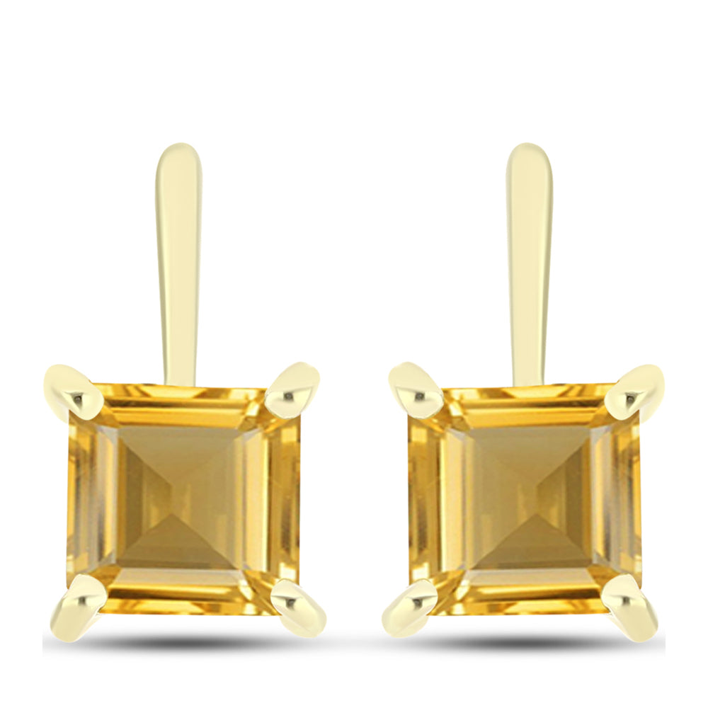 Goldplattierte Silberohrringe mit goldfarbenem Rio Zitrin 1 