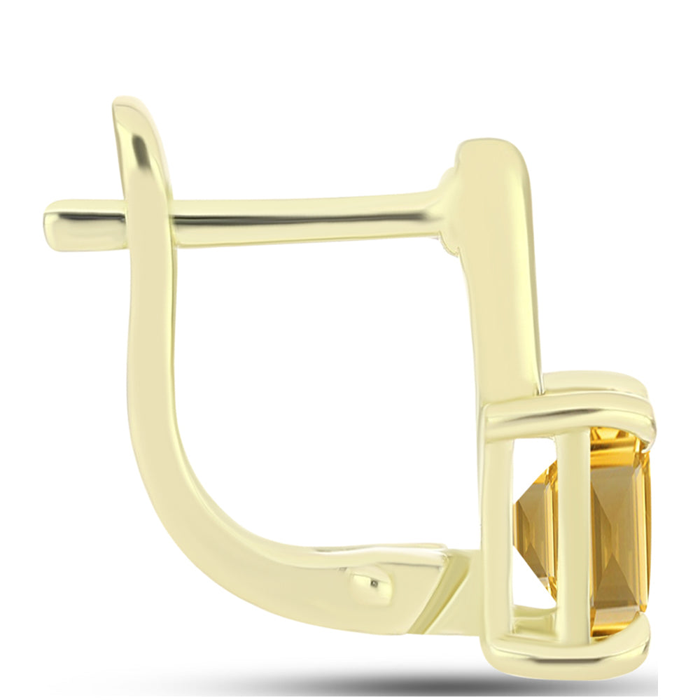 Goldplattierte Silberohrringe mit goldfarbenem Rio Zitrin 2 