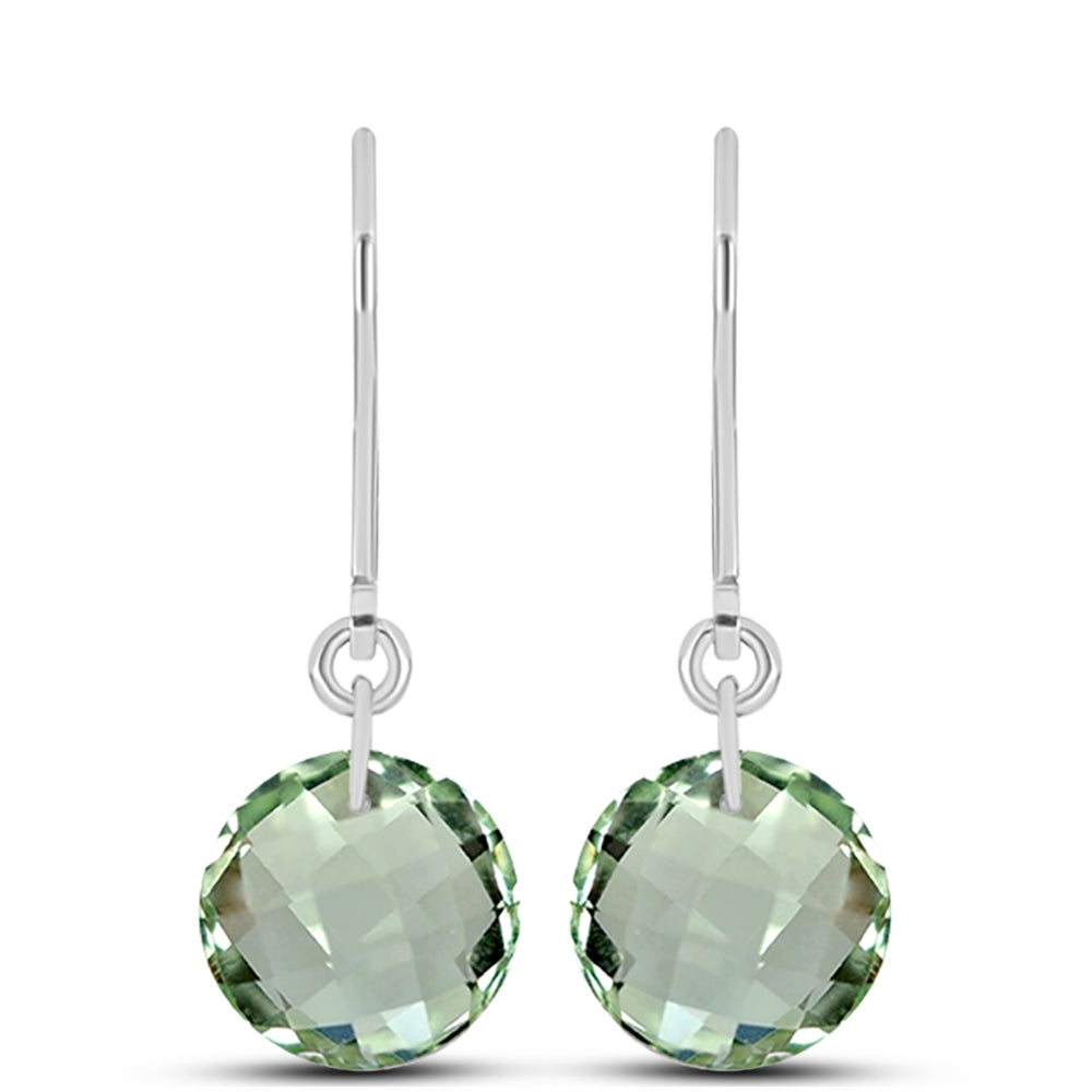 Silberohrringe mit grünem Amethyst 1 
